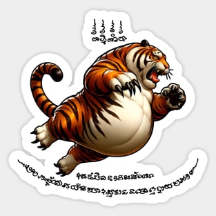 Thai Tattoo Parody "Sak Yant Tiger" Sticker